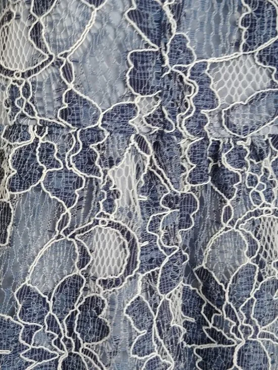 Jack BB Dakota blue lace spaghetti strap midi dress size 6 - Picture 5 of 16